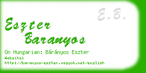 eszter baranyos business card